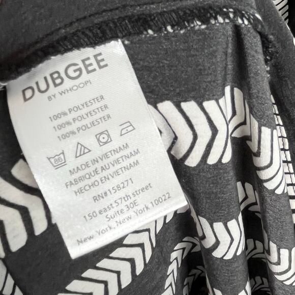 Dubgee By Whoopi Womens Long Sleeve Shirt Dress 3X Black Stripe Belted Pockets - Picture 11 of 11